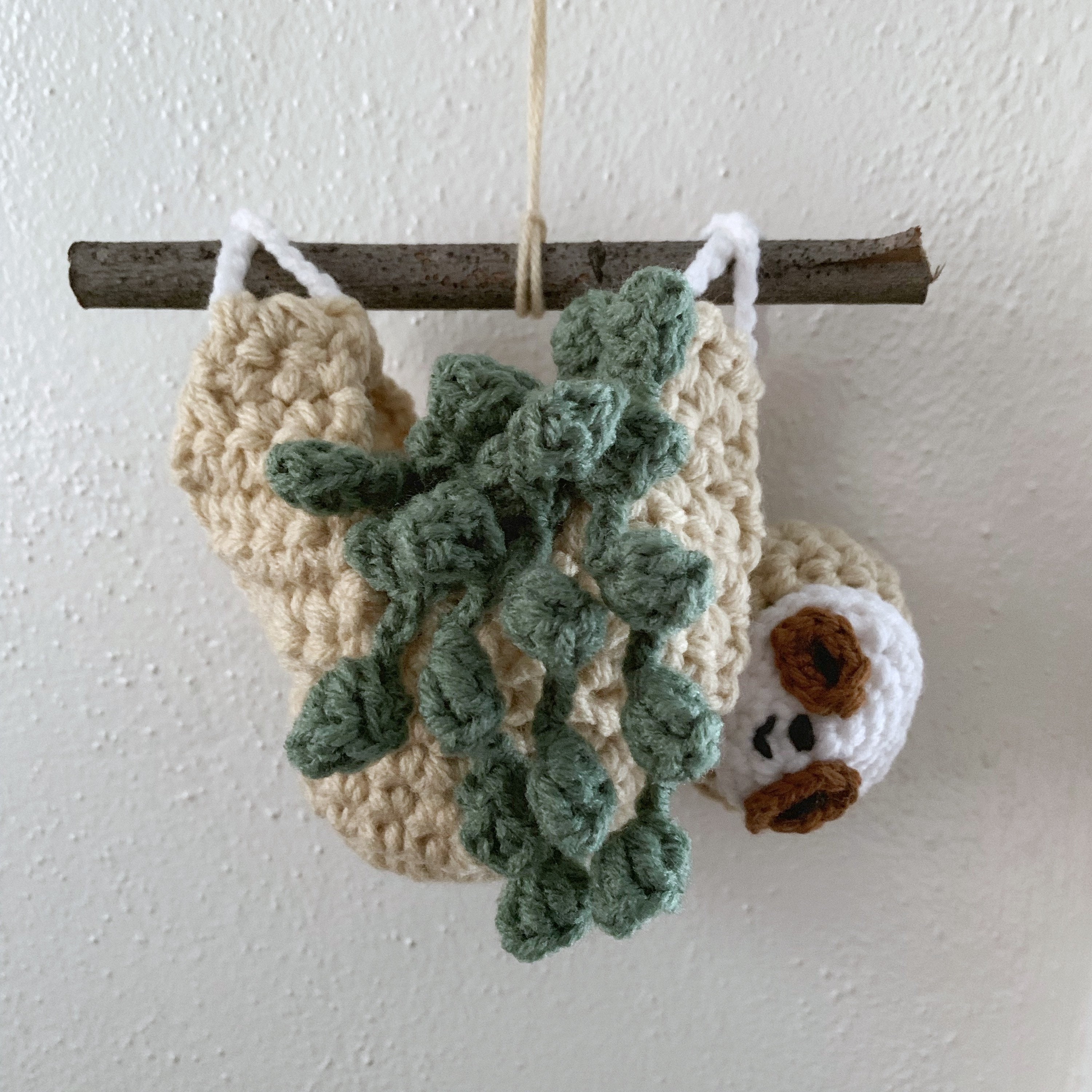 Crochet Sloth Plant Holder Succulent Pot Hanger Boho Garden | Etsy