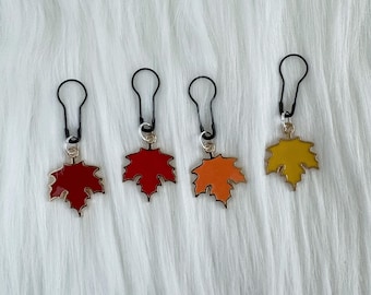 Fall Leaves stitch marker set