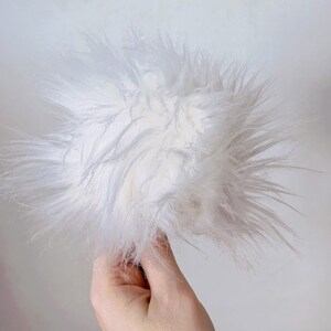 Snow Faux Fur Poms