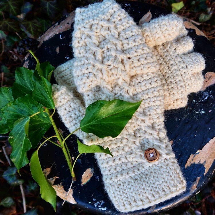 Crochet Pattern Ridgeback Mittens Fold Over Mittens Flap | Etsy