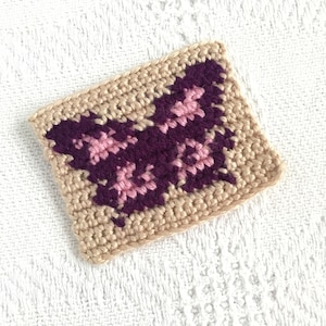 Crochet PATTERN Flutter-by Butterfly Coasters, Crochet Coaster Pattern, Crochet Spring Pattern, Crochet Summer Pattern, Butterfly Coaster