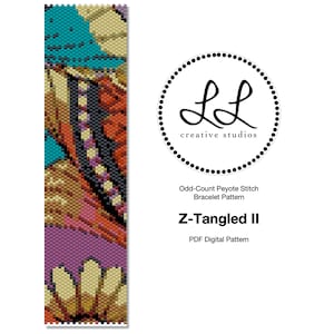 Peyote Miyuki Delica Bracelet Beading Pattern - ZTangled II