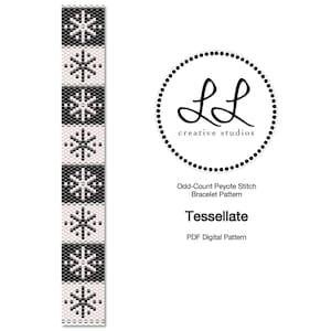 Peyote Miyuki Delica Bracelet Beading Pattern - Tessellate