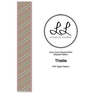 Peyote Miyuki Delica Armband Perlenmuster - Distel