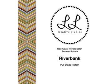 Peyote Miyuki Delica Bracelet Beading Pattern - Riverbank