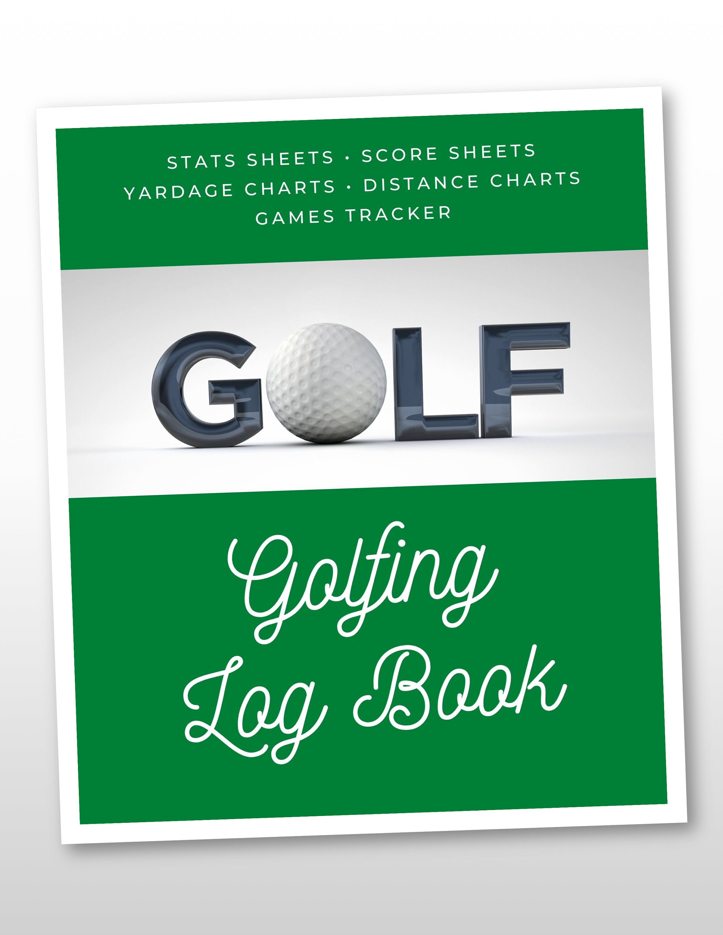 Golf Log Book Tracker Stats Score Distance Pdf Printable Etsy