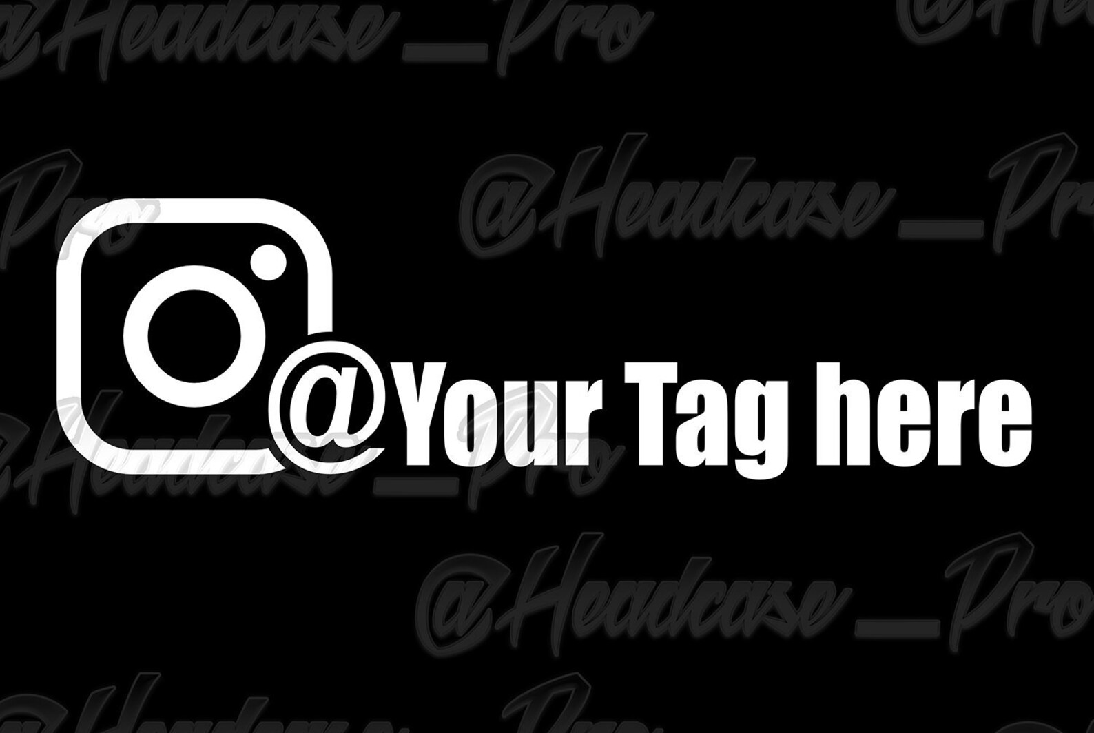 Custom sticker of Your Instagram name / Tag Etsy