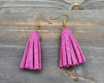 Leather Fringe Earrings, Lightweight Boho Earrings, Fall Host Gift Baby Shower, Wedding Gift For Sister, Birthday Gift For Daughter in Law