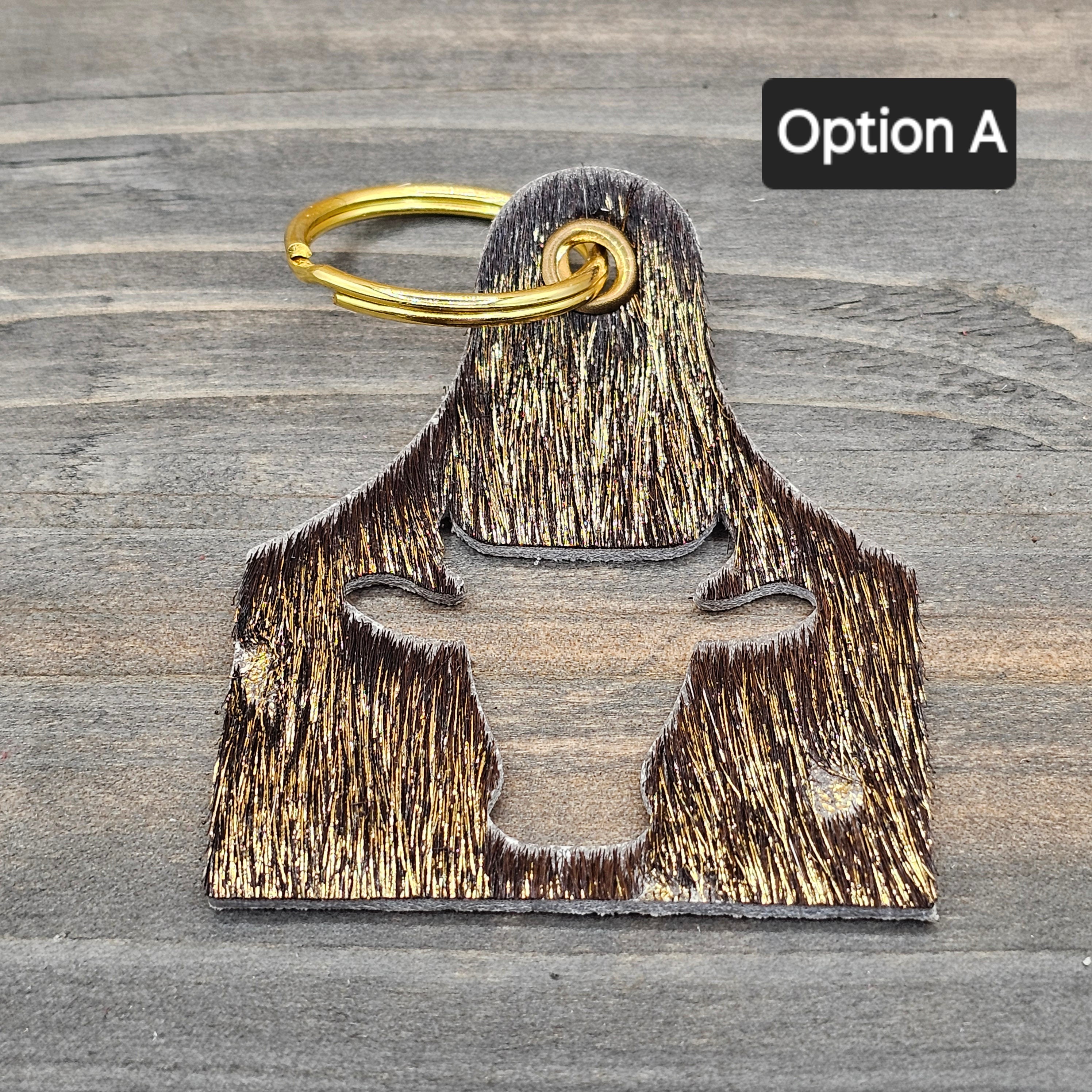 Cattle Ear Tag Keychain, Western Wedding Party Favors, Cowboy Birthday Gift for Him, Cow Charm