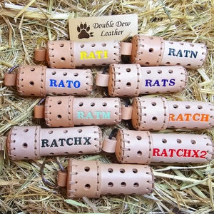 Barn Hunt Title, Barn Hunt Rat Tube Keychain, Dog Sports Fan Gift, Dog Trainer Gift, Handmade Leather Keychain, Nose Work Gift for Her