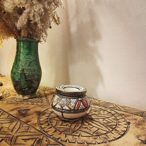 Handcrafted Ceramic Ashtray with Moroccan Design | Unique Home Decor | Perfect for Smokers and Collectors