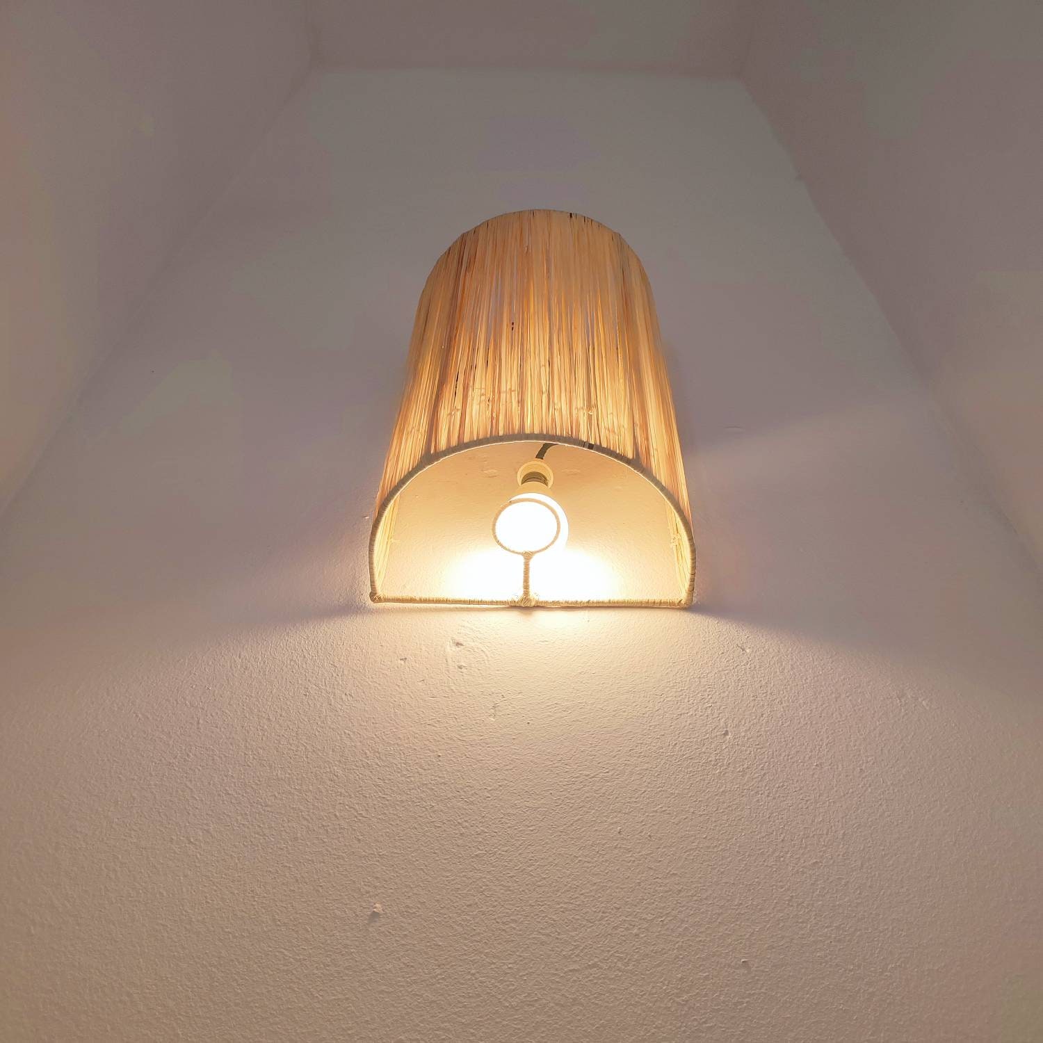 Set for 2 Handwoven Raffia Ratan Scone Wall Light Add Etsy Australia