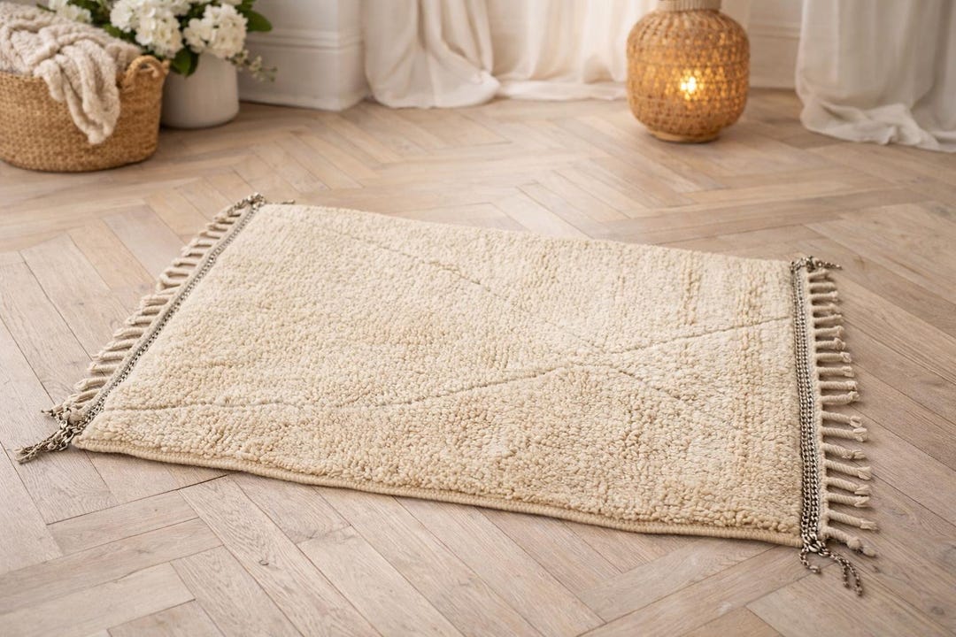 Small Moroccan Wool Rug – Handwoven Boho Chic Decor (54x40 Inch) - Etsy