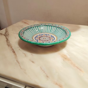 Moroccan serving plate, Calourful ceramic plate, serving plate, wall decor plate, ceramic plate, Moroccan dish, ceramic