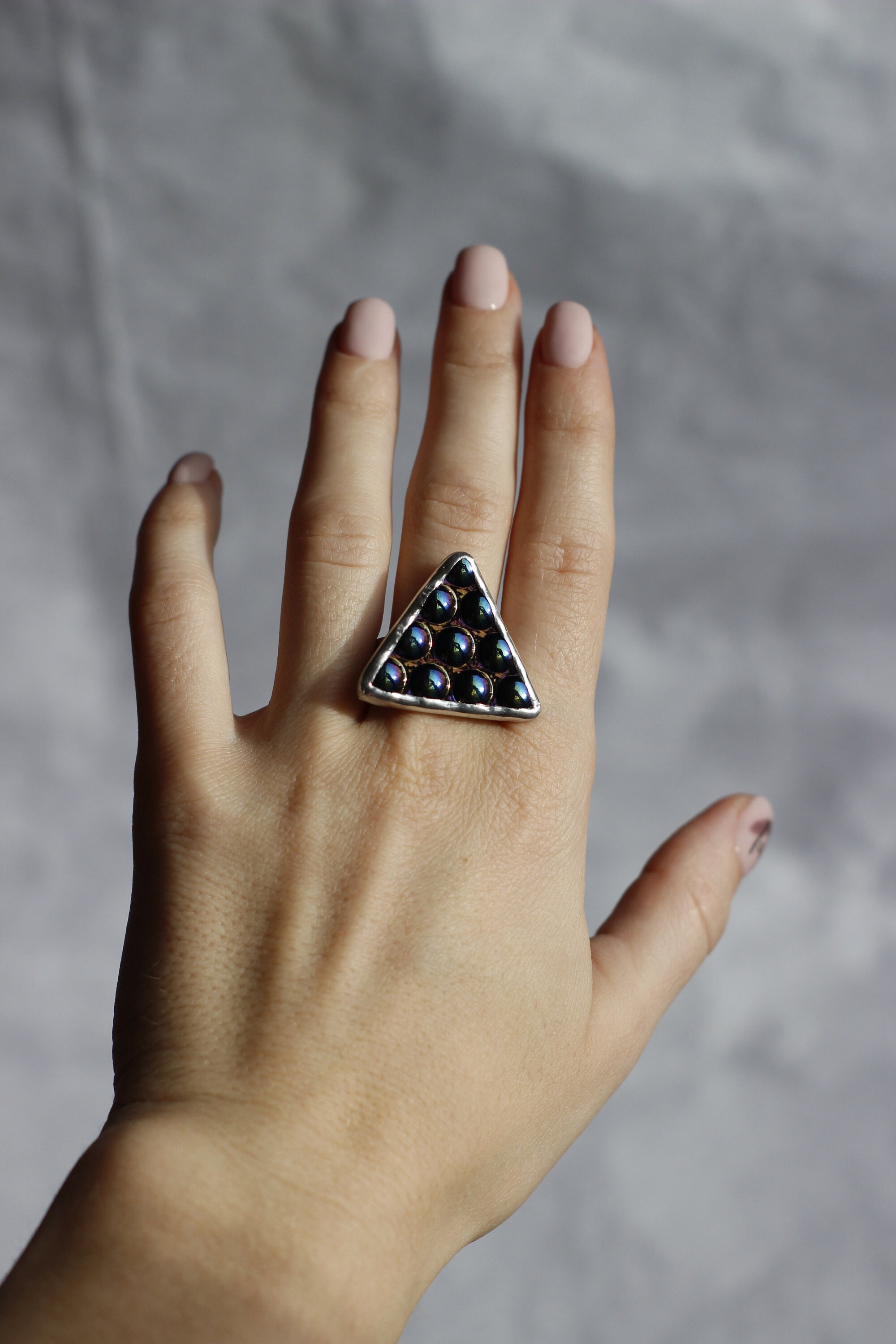 Ring Jewelry Glass Stained Glass Ring Minimalist Ring Etsy UK