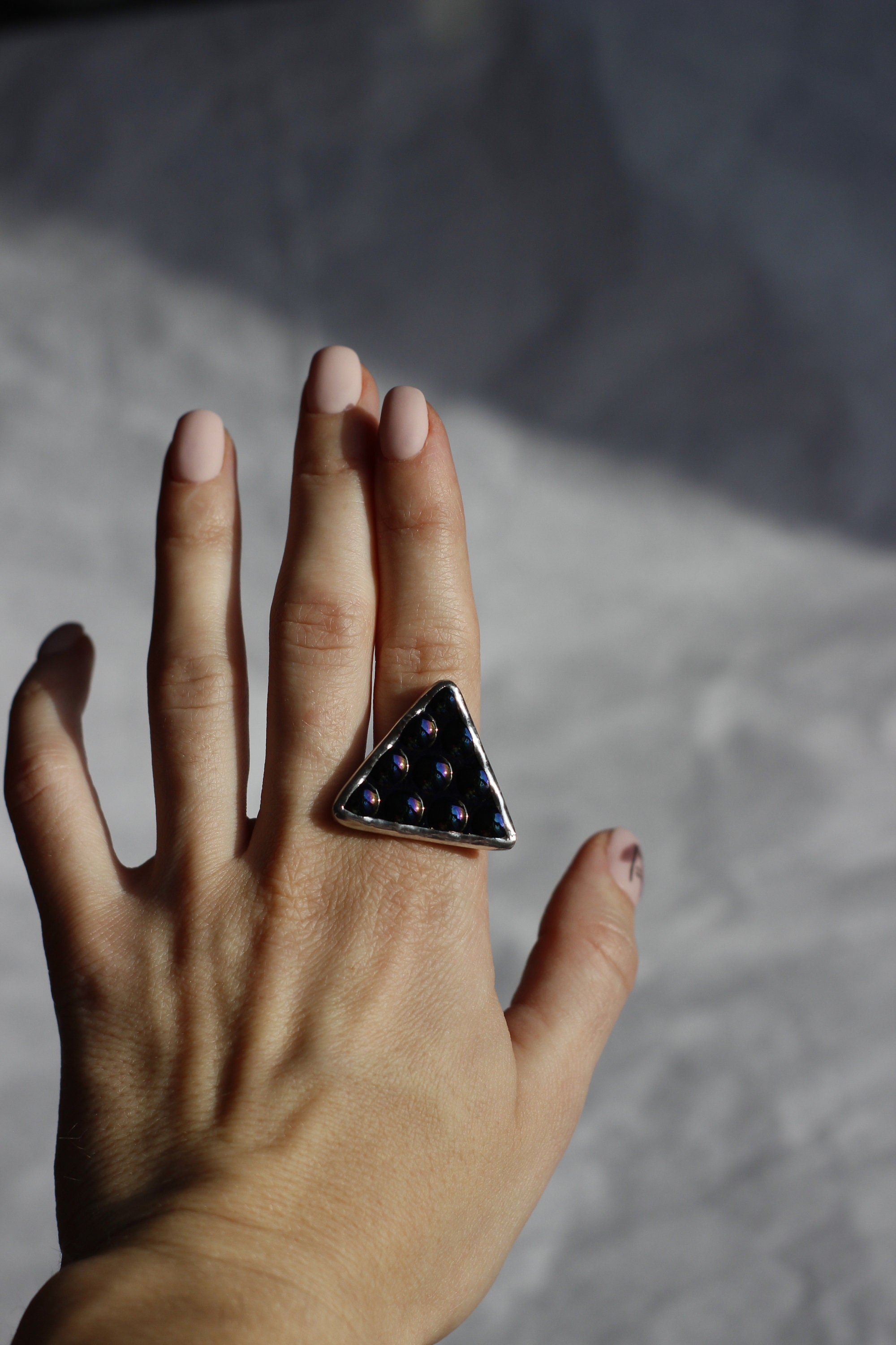 Ring Jewelry Glass Stained Glass Ring Minimalist Ring Etsy UK