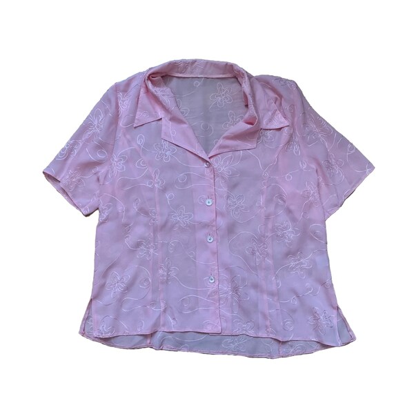 Vintage Vintage Pink blouse Retro Unique Beautiful