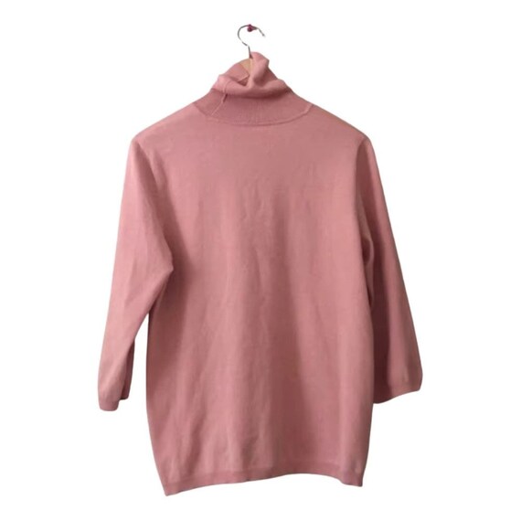 Vintage Vintage Retro Turtleneck Dusty Rose Pink … - image 1