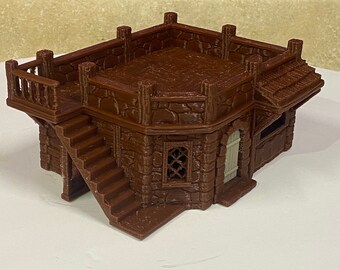 DrakenStone Market House A, 3D printed terrain for tabletop games, 28mm, made in USA