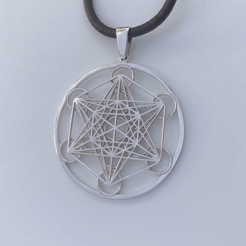 Metatrons cube silver pendant sacred geometry jewelry Etsy