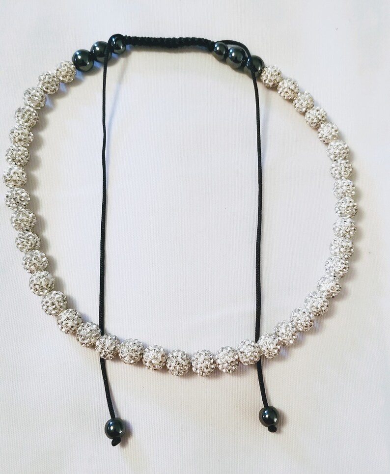 White shambhala stone Necklace