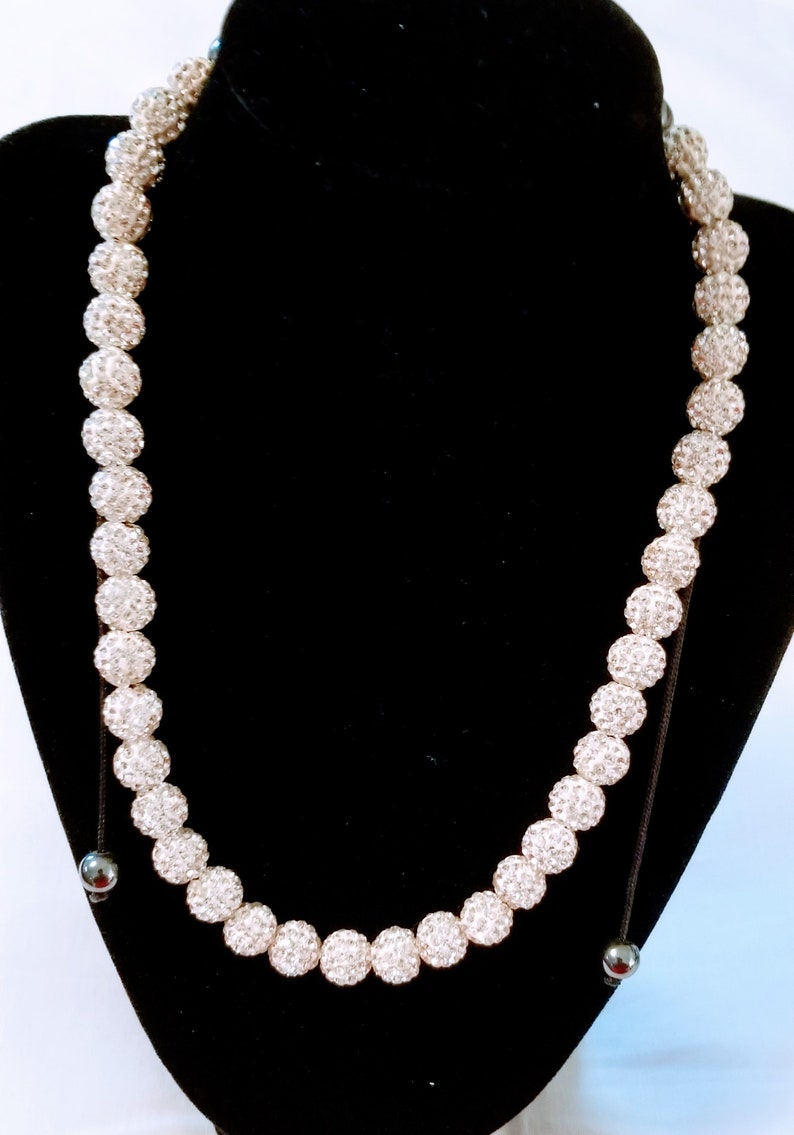 White shambhala stone Necklace