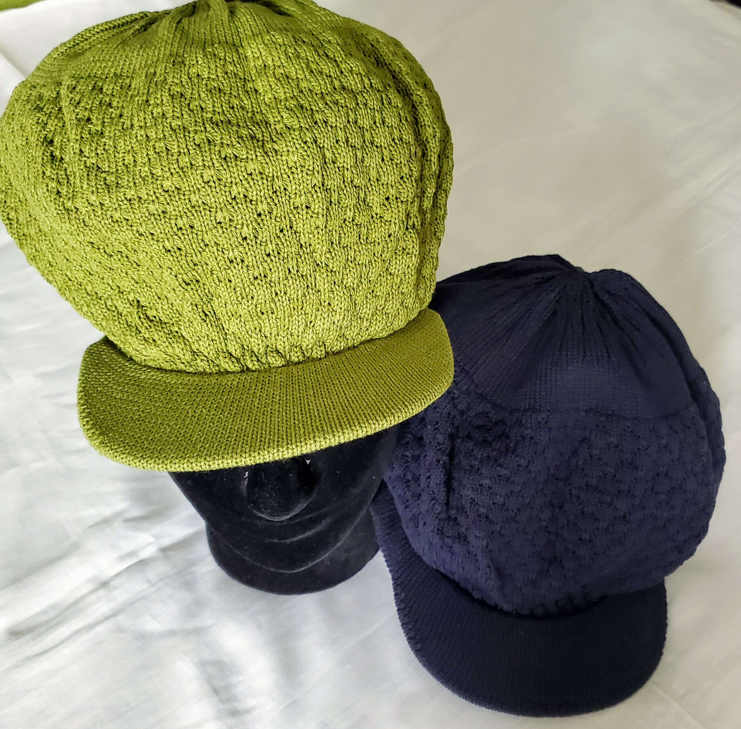 Knitted Hat With a Peak Etsy Denmark