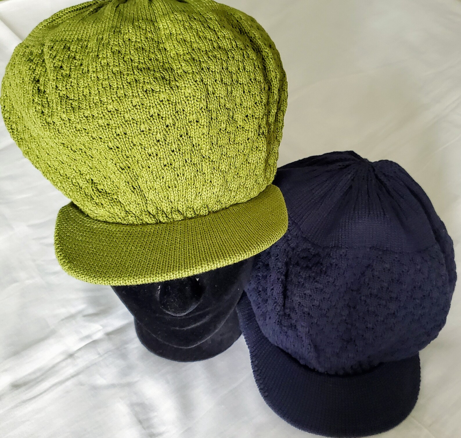 Knitted Hat With a Peak Etsy