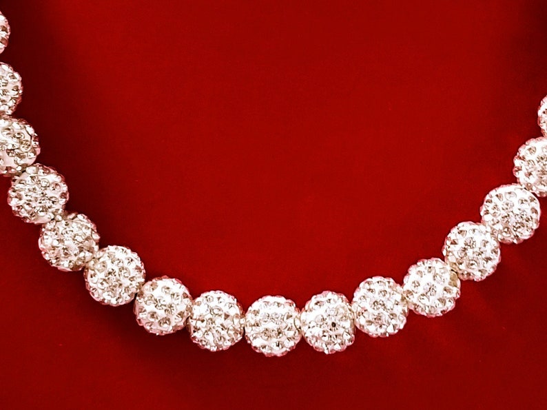 White shambhala stone Necklace