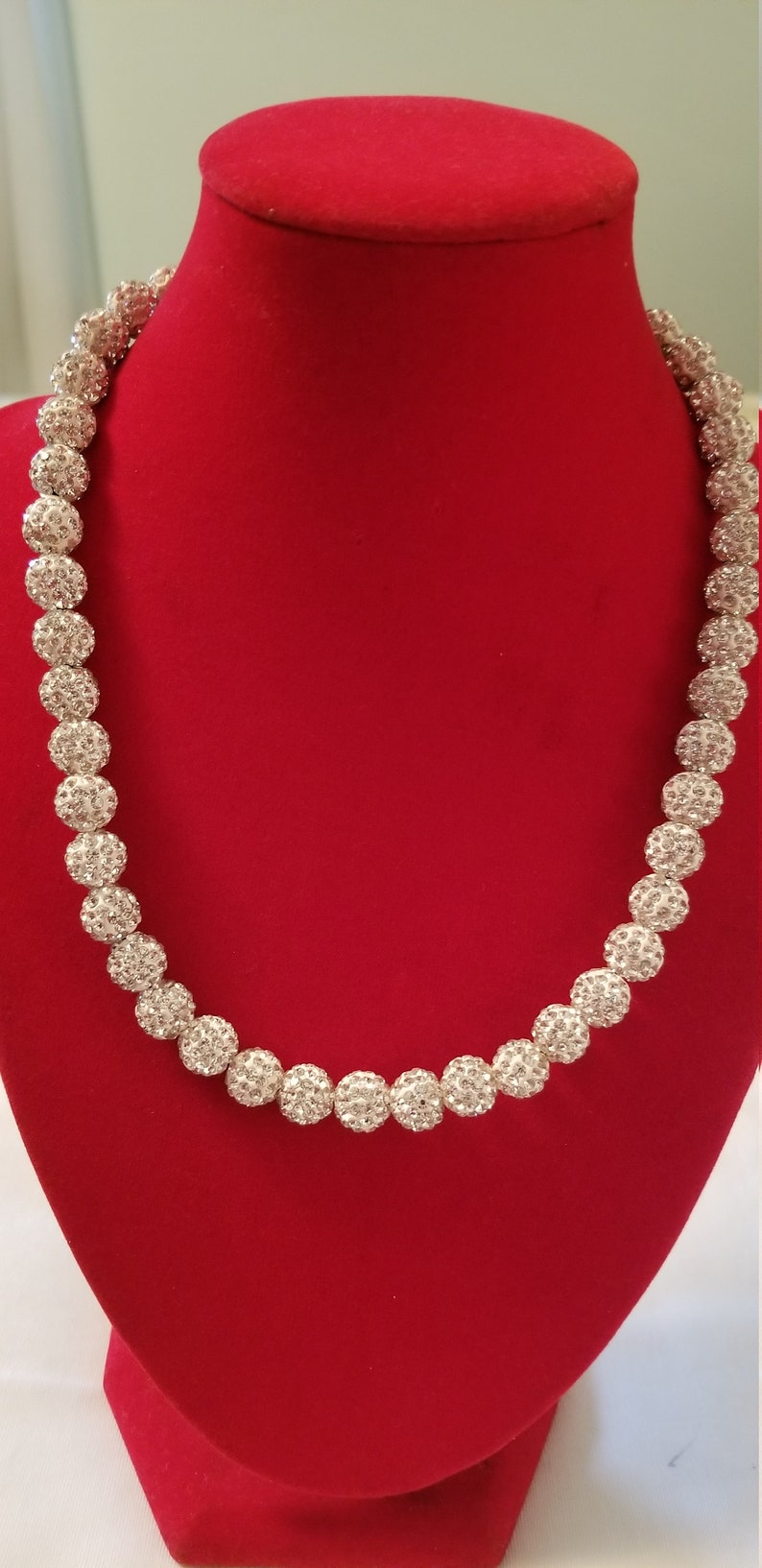 White shambhala stone Necklace