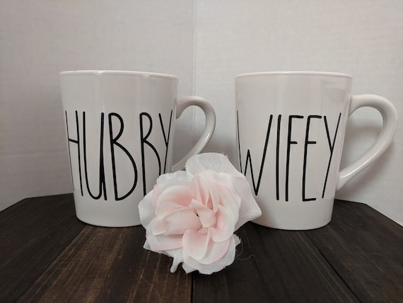 hubby and wifey mugs rae dunn