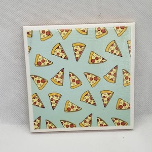 Pizza Drink Coaster, Tile Coaster, Coaster