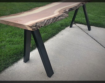 Pacote de (2) 16" Heavy Duty, perna de mesa de metal, EUA MADE, pernas de banco, pernas de mesa de centro, pernas de mesa, casa moderna de meados do século, contemporânea, 17 polegadas