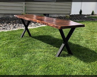 Pernas de mesa de metal resistente de 18", fabricadas nos EUA, pernas de banco, pernas de mesa de centro, pernas de móveis, pernas de mesa, casa moderna de meados do século, mensagem para altura, bruto