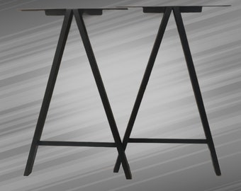 Pacote com (2) pernas de mesa de metal resistentes de 33", fabricadas nos EUA, pernas de mesa de centro, pernas de mesa, casa moderna de meados do século, contemporânea