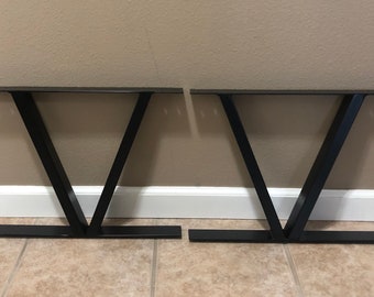Conjunto de pernas de mesa de metal resistentes de 14" de altura, fabricadas nos EUA, pernas de banco, pernas de mesa de centro, pernas de mesa, tamanho médio