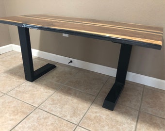Pernas de mesa de metal resistentes de 18”, fabricadas nos EUA, pernas de banco, pernas de mesa de centro, pernas de mesa, casa moderna de meados do século