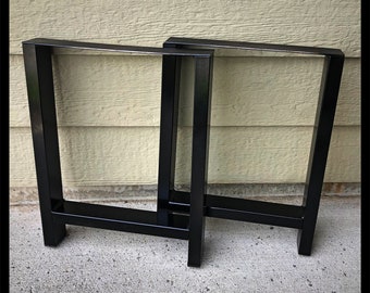 Pernas de mesa de metal especiais de 16” para serviços pesados, fabricadas nos EUA, pernas de banco, pernas de mesa de centro, pernas de mesa, fabricadas nos EUA, casa moderna de meados do século, 16,17 polegadas