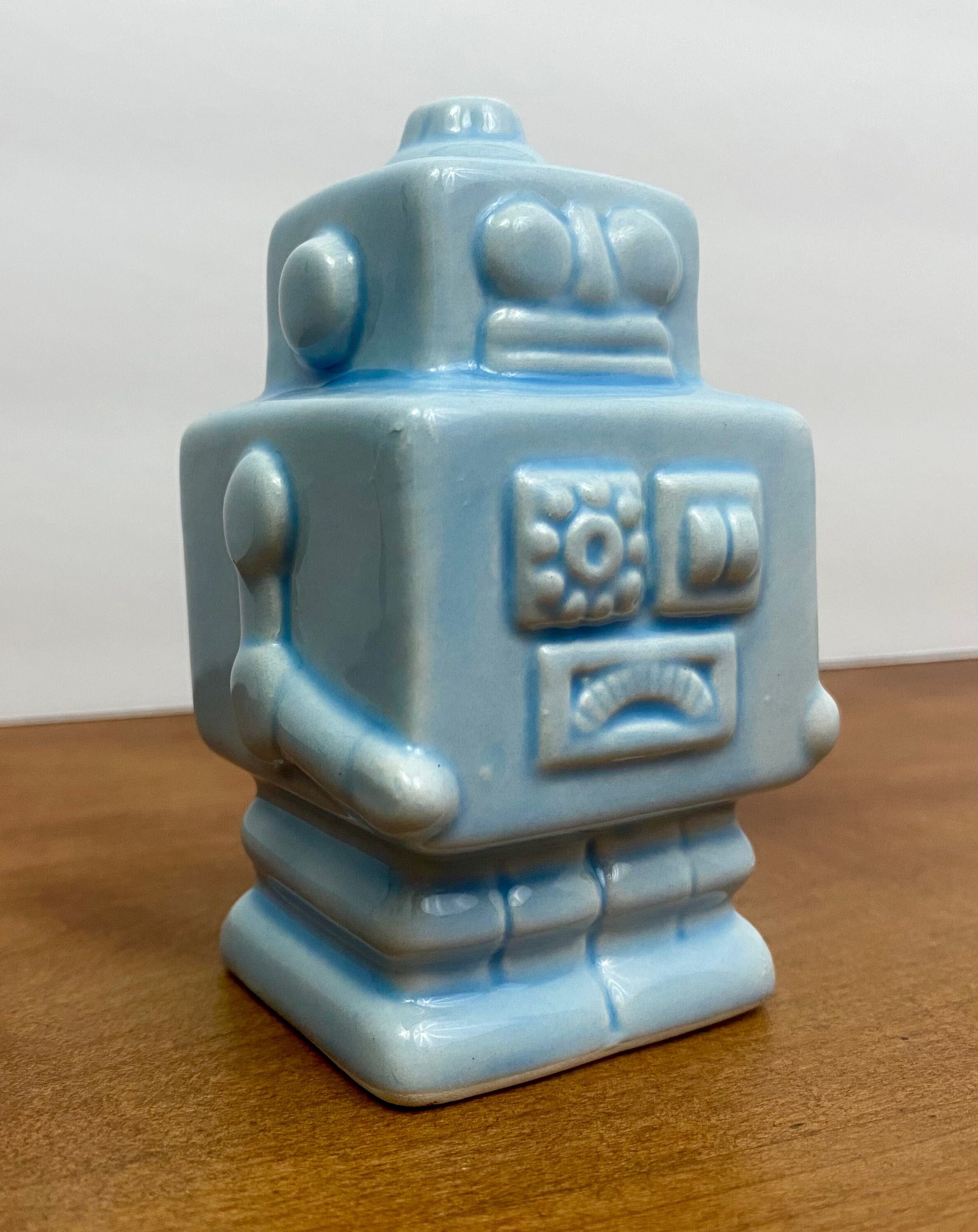 kokain ukrudtsplante Venture Retro Blue Ceramic Scifi Space Robot Figurine - Etsy