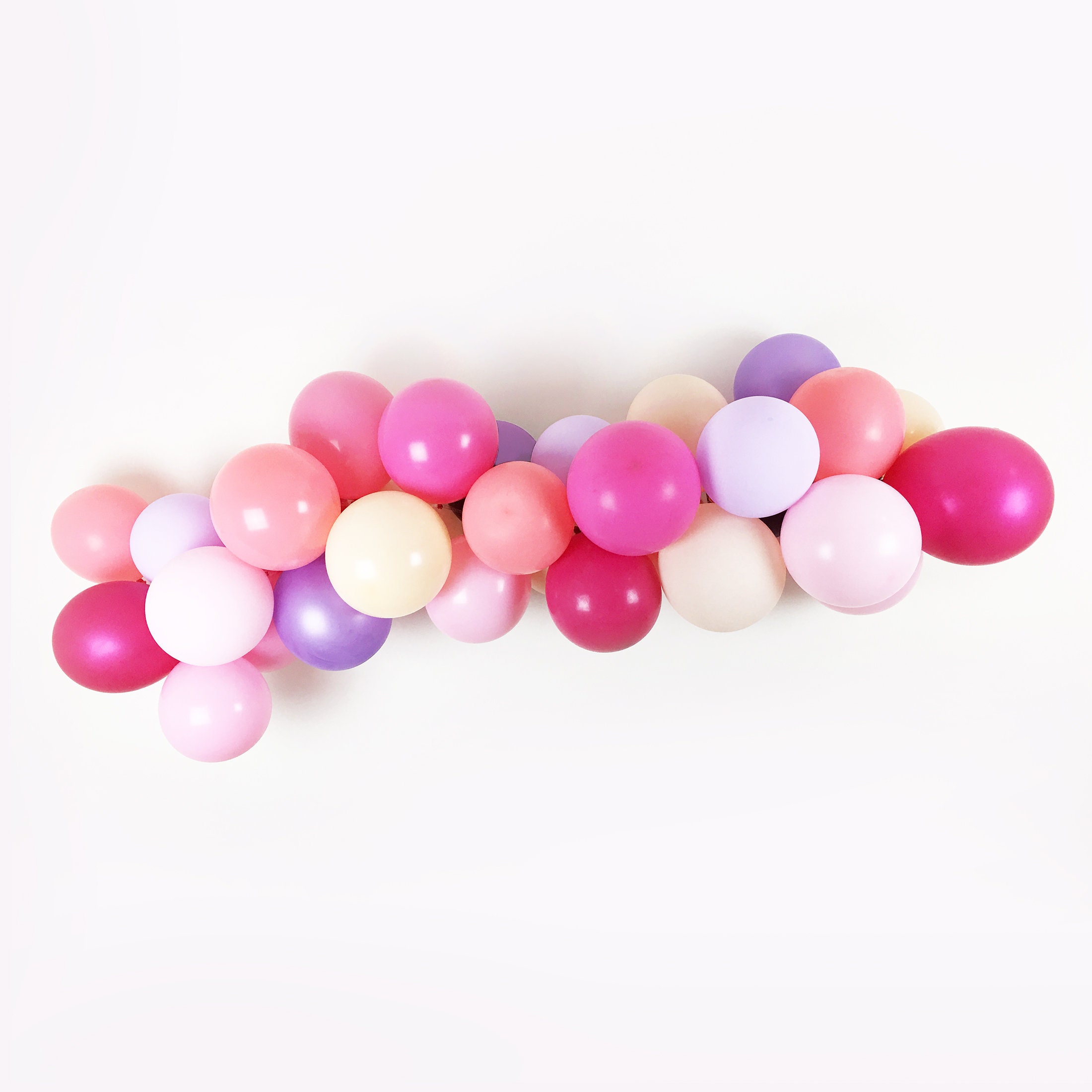 Kit de arco de guirnalda de globos de color rosa intenso y morado