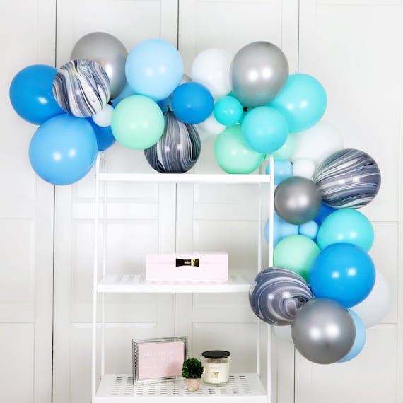 balloon arch for baby boy shower