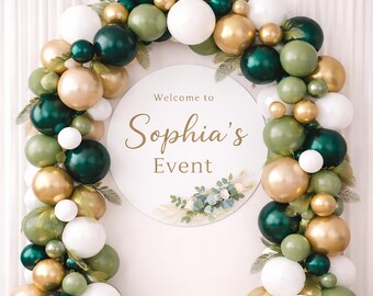 Kit d'arche de ballons vert sauge, guirlande d'oliviers avec ballons ivoire champagne doré, ballons verts et dorés pour anniversaire, fête prénatale, mariage, révélation du sexe, décorations de fête Kit d'arche de ballons vert sauge, guirlande d'oliviers avec ballons ivoire champagne doré, ballons verts et dorés pour anniversaire, fête prénatale, mariage, révélation du sexe, décorations de fête