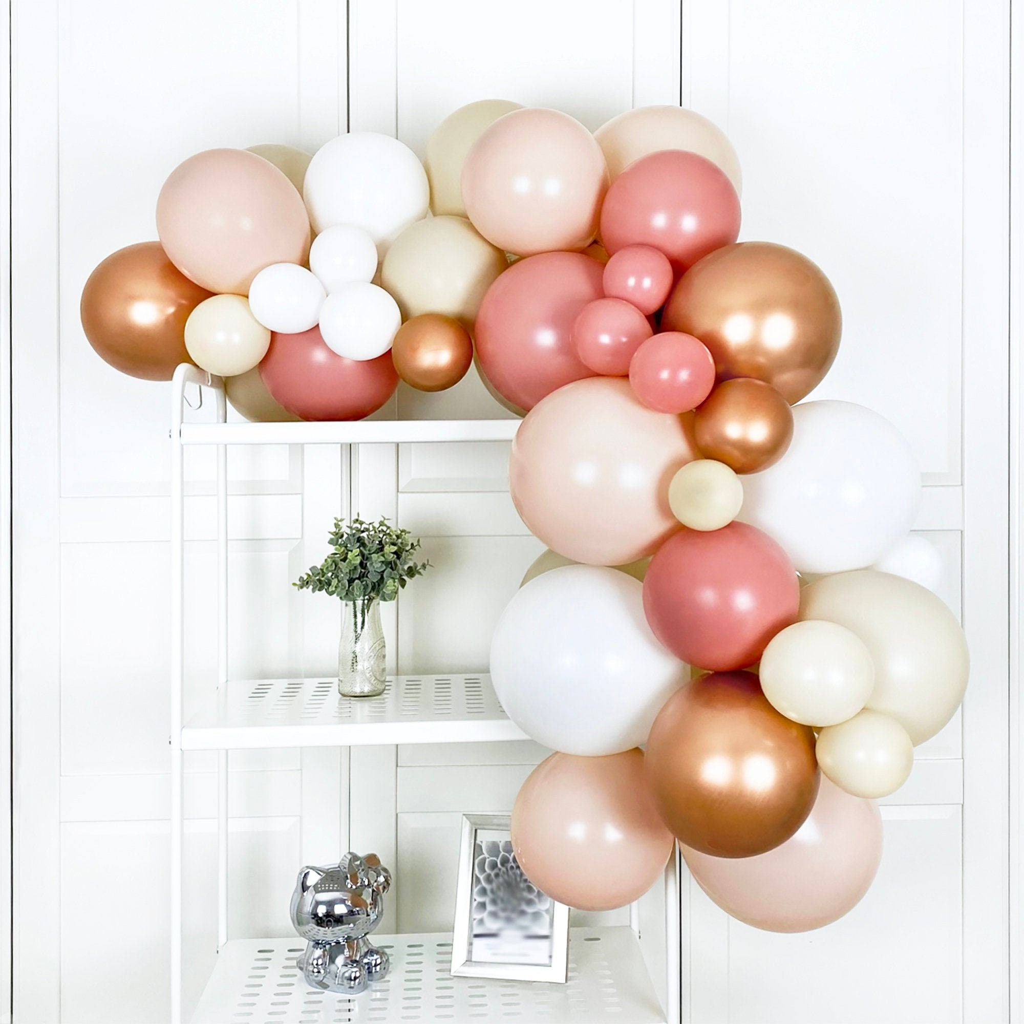 Le Kit arche de ballon rose et cuivre / 200 ballons assortis / Mariage /  Baby shower / Anniversaire -  France