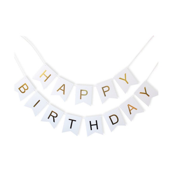 Ghirlanda Di Compleanno Con Foto Per Bambini – Striscione Happy Birthday Oro – Decorazione Prima Festa - 4