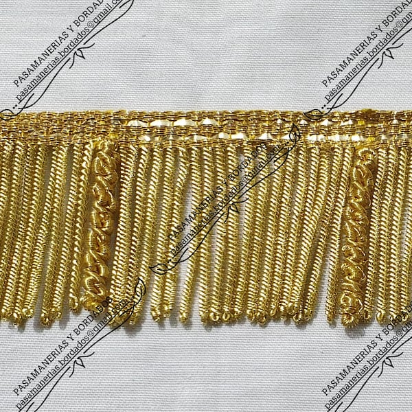 Gold Metal Wire Fringe 5cm with Big Bullion.