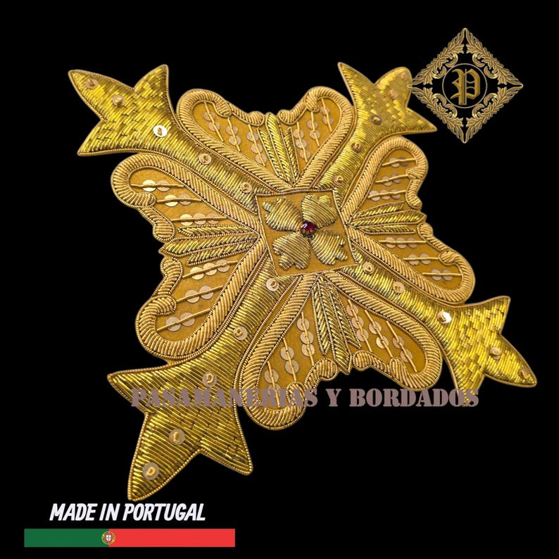 Hand Embroidered Cross for Liturgical Vestments image 2