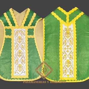Roman Chasuble Handmade Embroidered Low Mass Set.