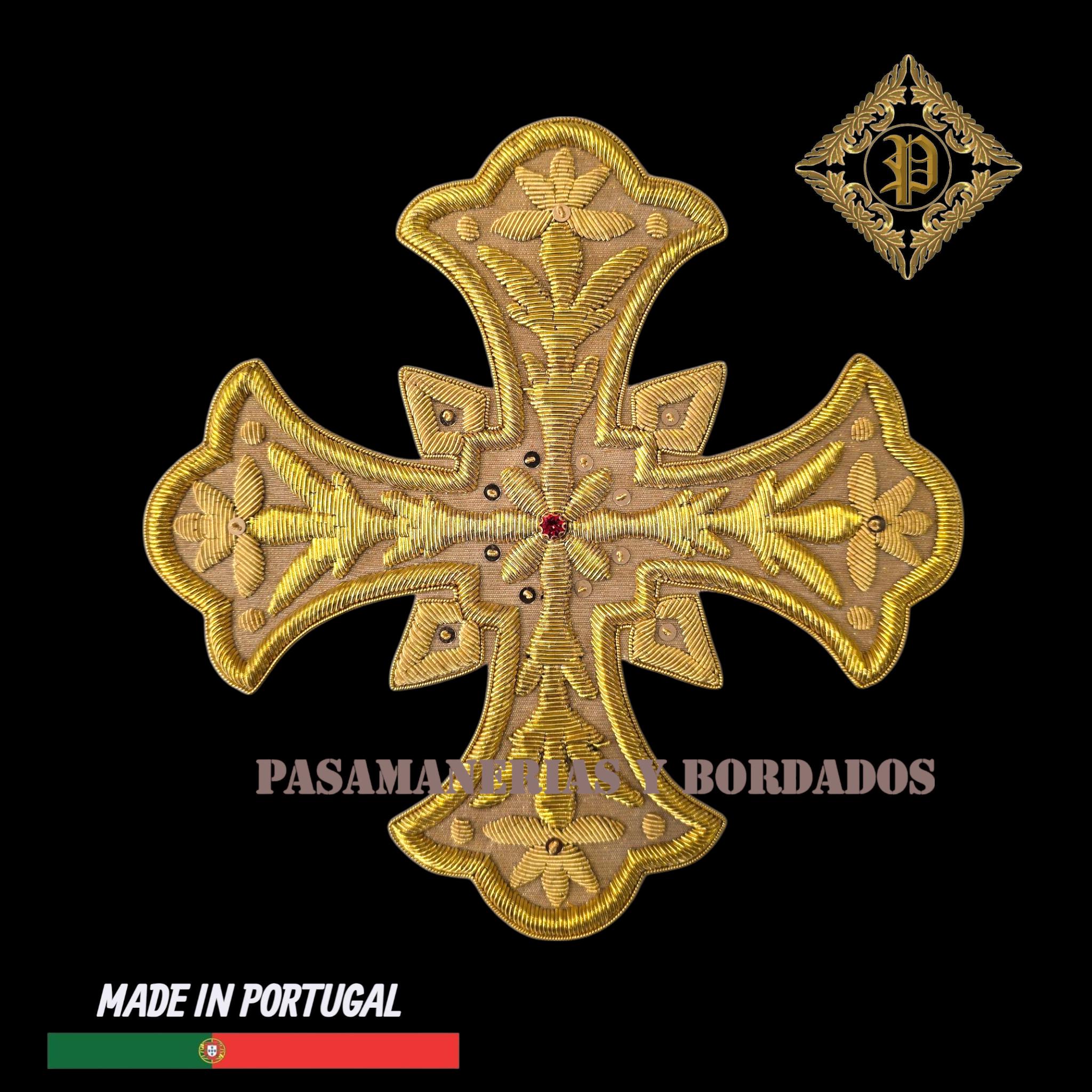 Hand Embroidered Cross for Liturgical Vestments
