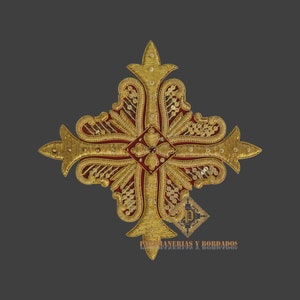 Hand Embroidered Cross for Liturgical Vestments image 3