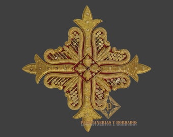 Hand Embroidered Cross for Liturgical Vestments